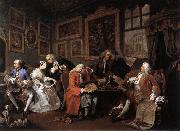 HOGARTH, William Marriage a la Mode 1 France oil painting reproduction